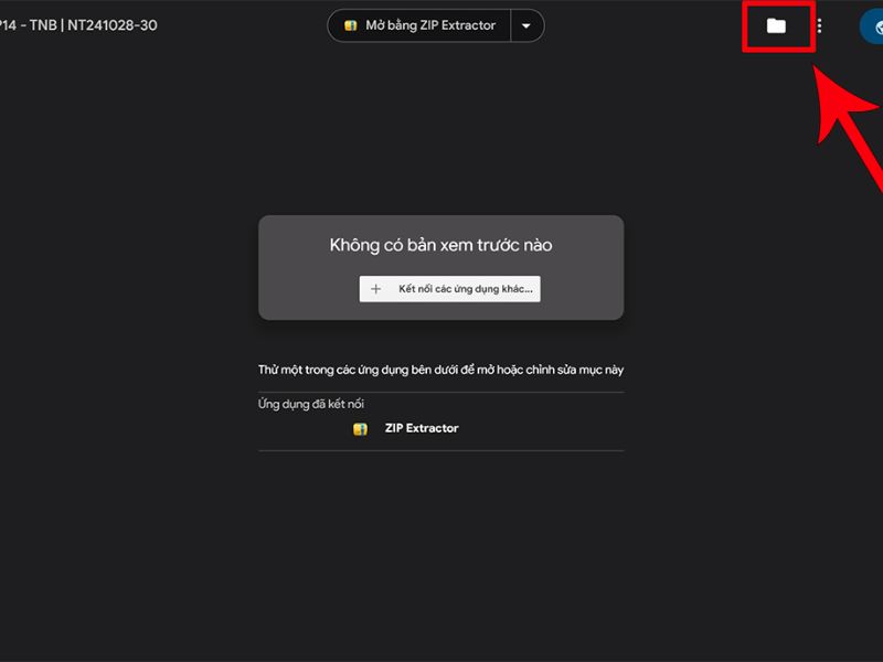 Mở file Google Drive cần tải
