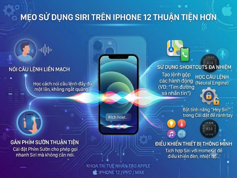 Một số lưu ý khi bật và sử dụng Siri trên iPhone 12