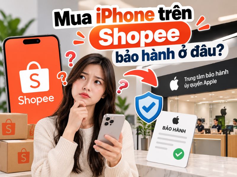 iPhone mua trên Shopee được bảo hành ở đâu?