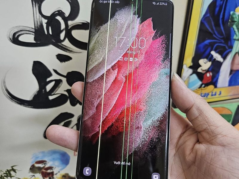 Nguyên nhân khiến Samsung S21 Ultra bị sọc màn hình