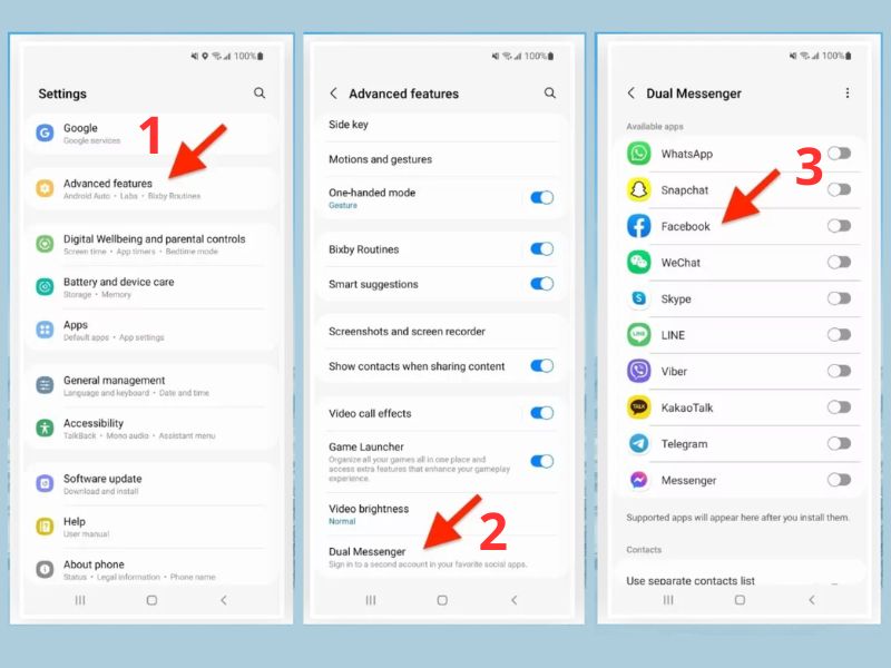 Hướng dẫn cách nhân đôi ứng dụng trên Samsung