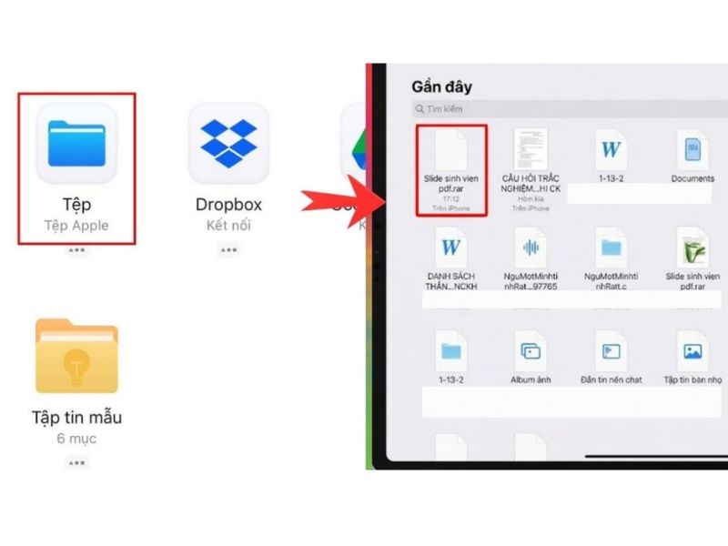 Nhấp chọn trực tiếp vào file RAR đó.
