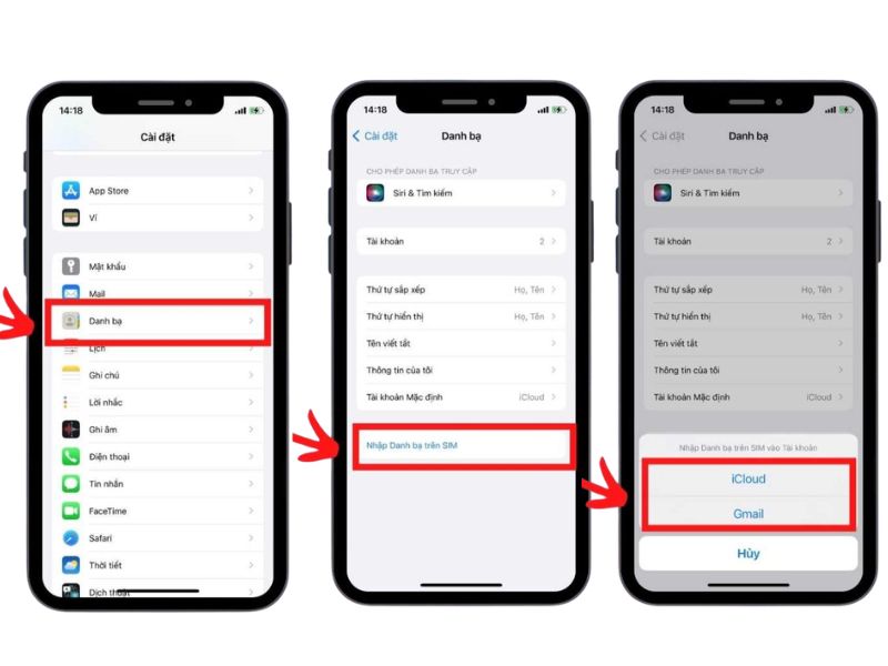 Nhập lại danh bạ từ SIM vào iPhone