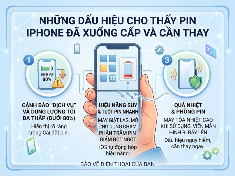 Những dấu hiệu cho thấy pin iPhone đã xuống cấp và cần thay