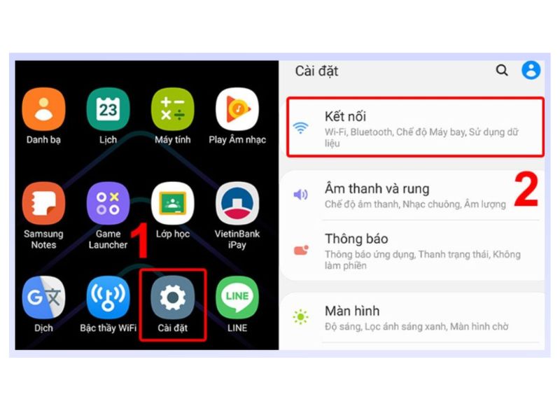 Phát mạng cho thiết bị khác thông qua Bluetooth