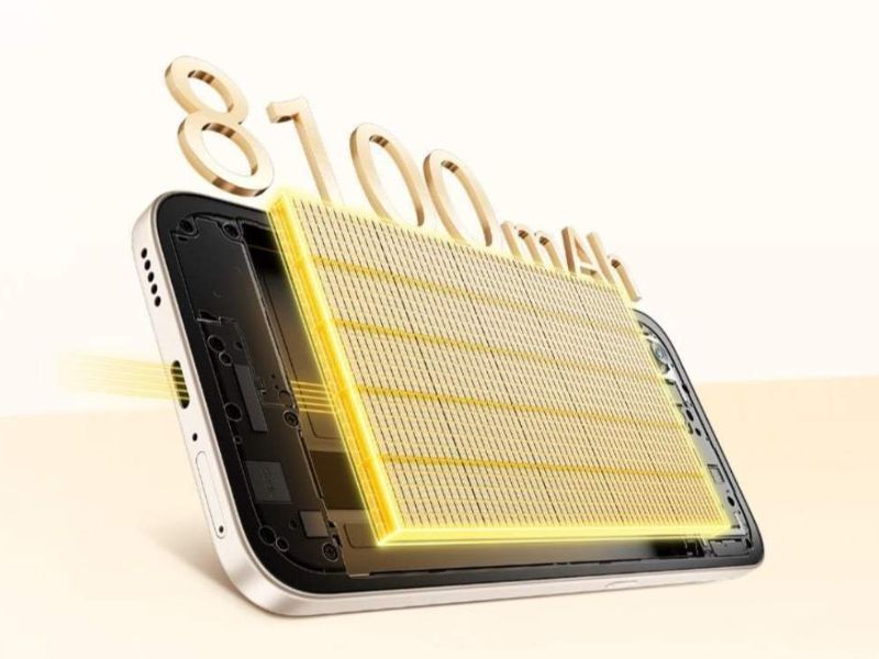 Máy sở hữu viên pin lên tới 8.100mAh