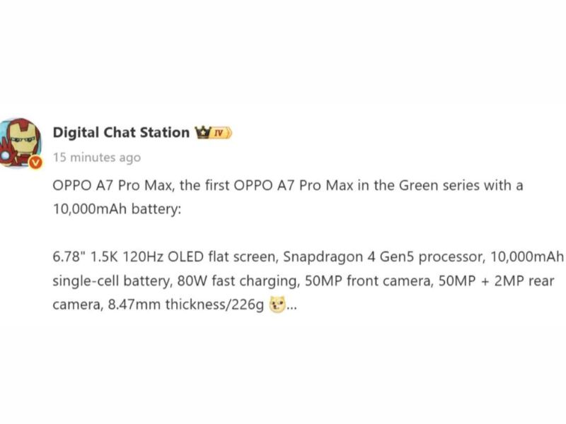 Mẫu điện thoại A-Series mới của OPPO sẽ có pin khủng lên tới 10000mAh