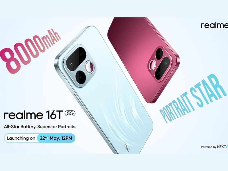 Realme 16T sắp ra mắt có viên pin có dung lượng 8000 mAh