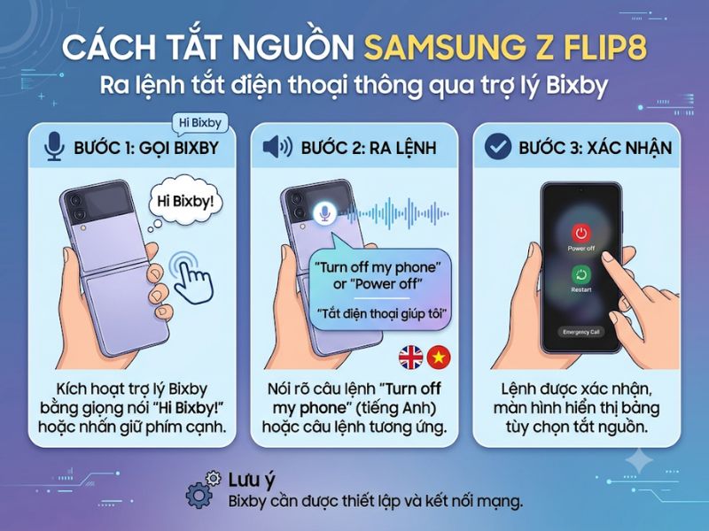 Ra lệnh tắt điện thoại thông qua trợ lý Bixby