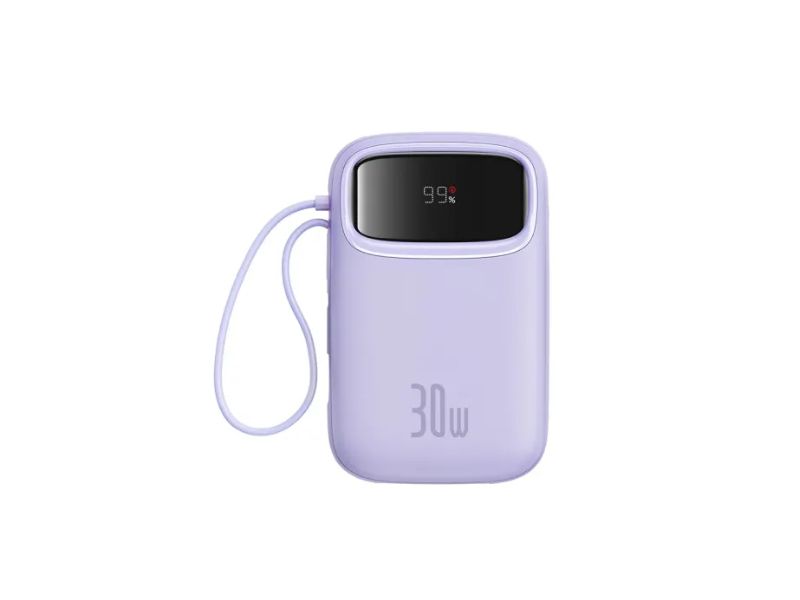 Sạc Baseus Qpow2 10000mAh 30W màn hình số kèm 2 cáp Type-C