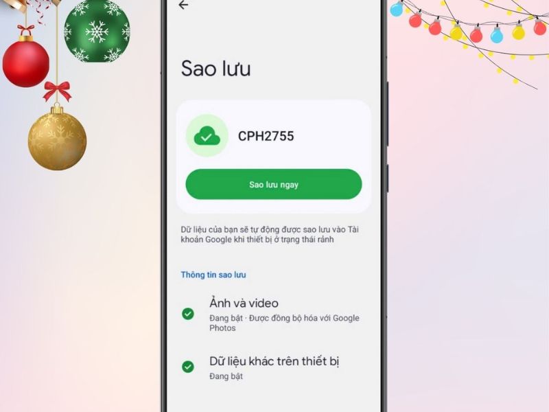 Sao lưu dữ liệu quan trọng