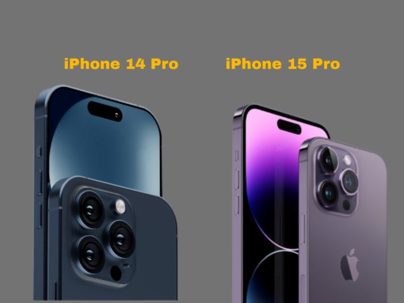 Điểm khác biệt về thiết kế khi so sánh iPhone 15 Pro vs 14 Pro