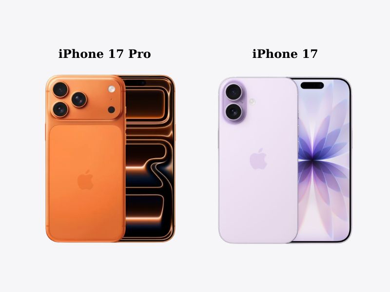 So sánh iPhone 17 vs iPhone 17 Pro về thiết kế