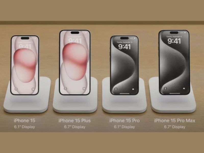 So sánh thông số màn hình iPhone 15 series