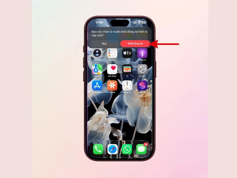 Sử dụng Siri để khởi động lại iPhone 18 Pro Max