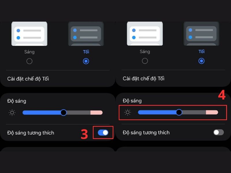 Cài đặt lại độ sáng màn hình Samsung bị giật
