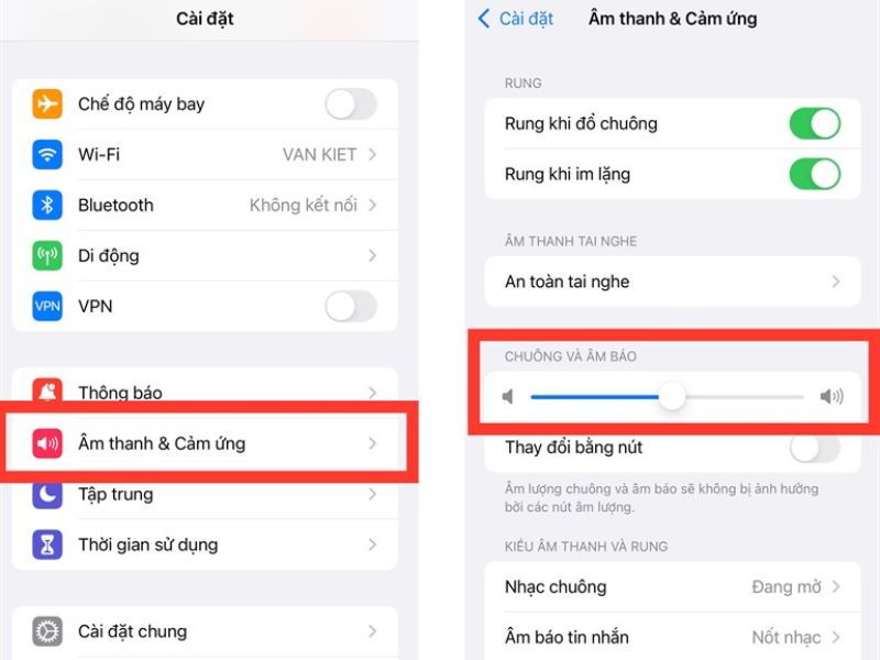 Tăng âm lượng nhạc chuông