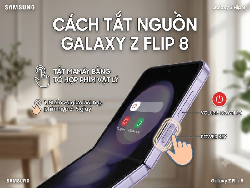 Tắt máy bằng tổ hợp phím vật lý
