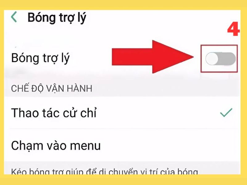 Ấn tắt nút home ảo trên OPPO