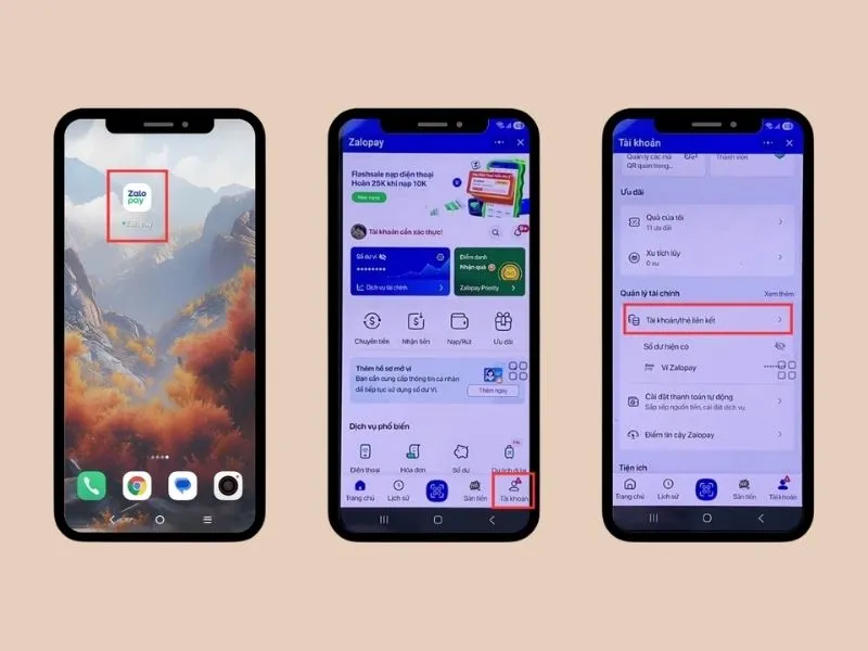 Thực hiện ngay trong ứng dụng ZaloPay