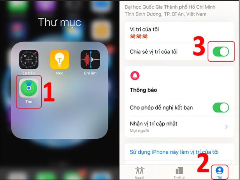Định vị iPhone của người khác