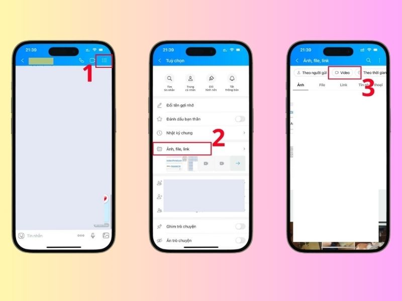 Tìm lại ảnh và video đã gửi qua Zalo, Messenger