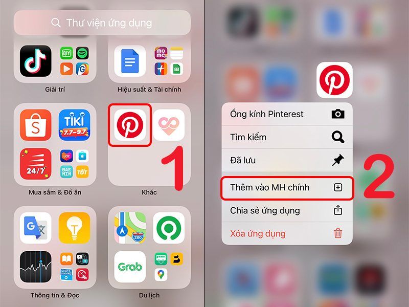 Tìm ứng dụng đã ẩn trong Thư viện ứng dụng