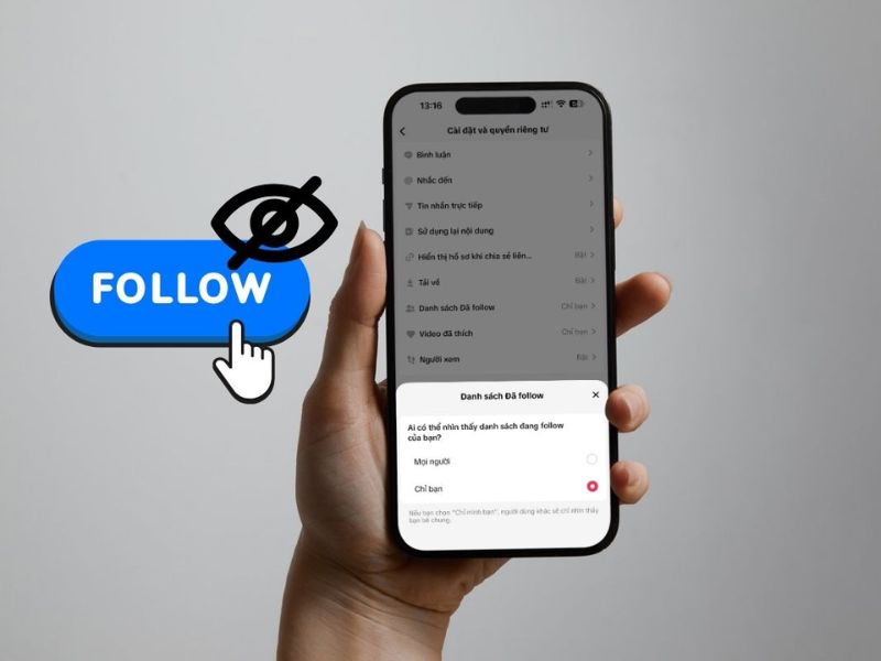 Tính năng ẩn danh sách follow trên TikTok là gì?