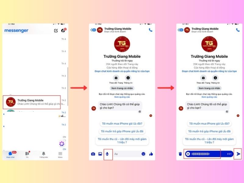 Trên Messenger