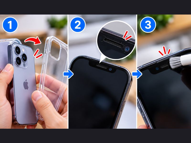 Vệ sinh loa thoại iPhone đúng cách 