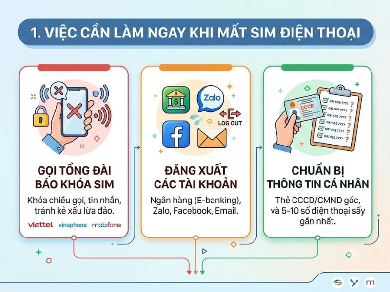 Việc quan trọng cần làm khi mất sim điện thoại