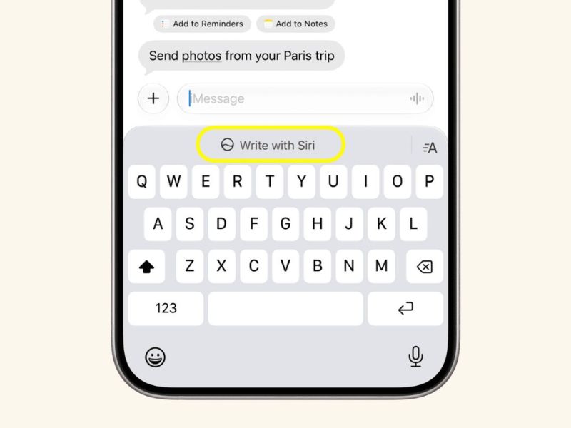 Tính năng Write with Siri trên iOS 27