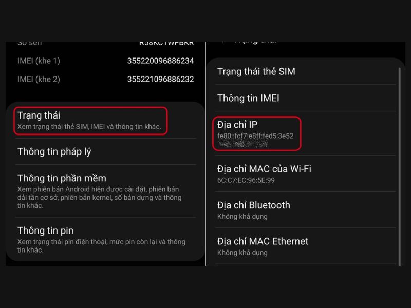 Xem địa chỉ IP khi dùng Wi-Fi
