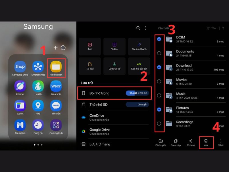 Xóa dữ liệu khắc phục điện thoại Samsung bị giật màn hình