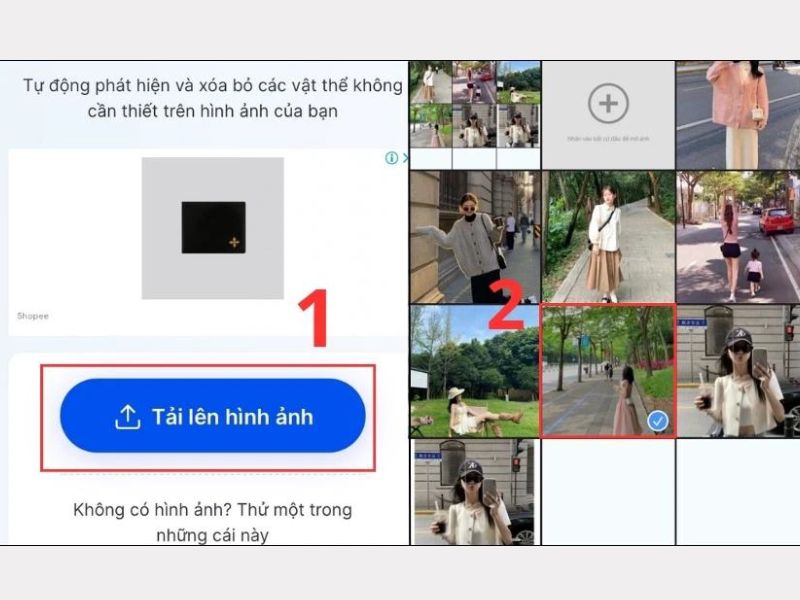 Sử dụng web sửa ảnh để xóa người trong ảnh trên iPhone