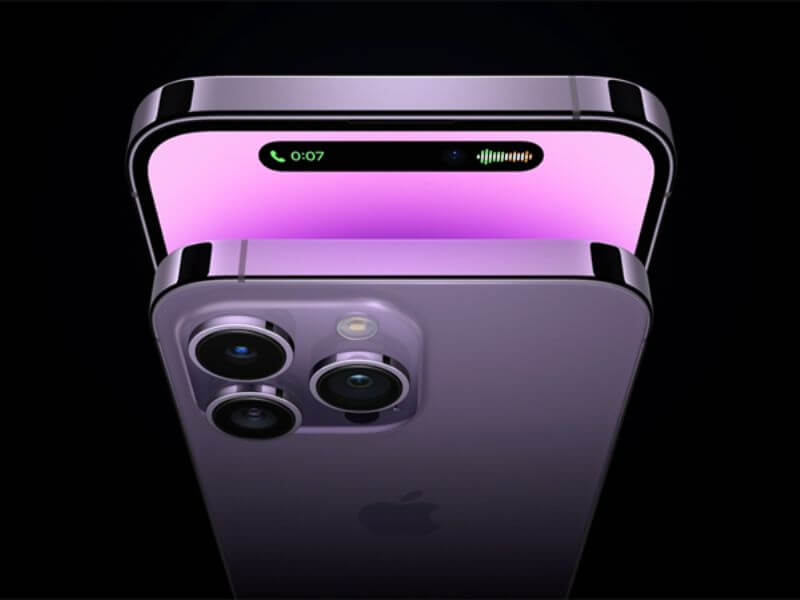 Viền iPhone 14 Pro Max làm từ thép không gỉ vô cùng bền bỉ và cứng cáp