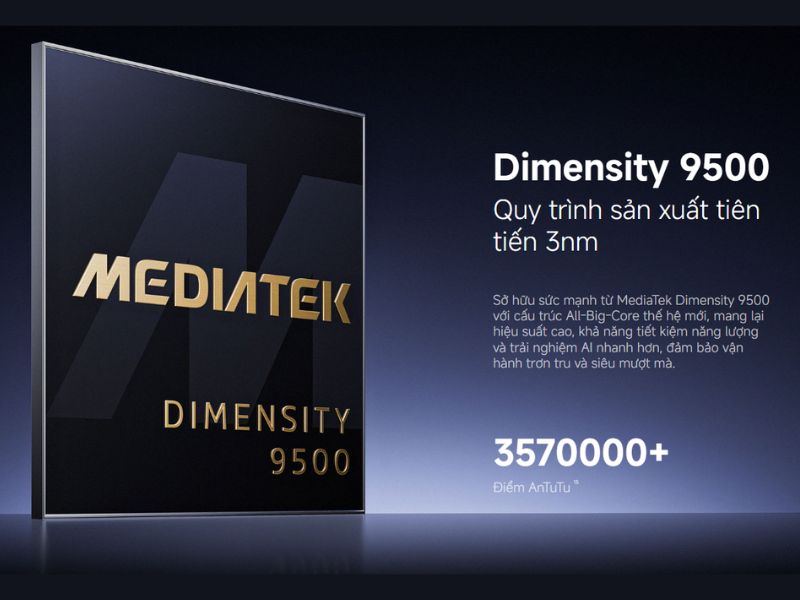 Xiaomi 17T Pro sở hữu chip MediaTek Dimensity 9500 siêu mạnh