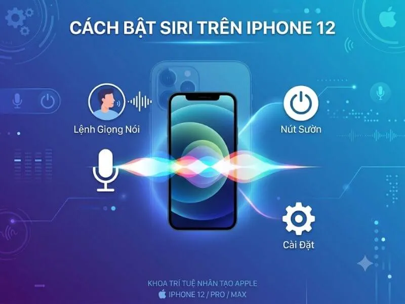 Hướng dẫn cách bật Siri trên iPhone 12 cho người mới