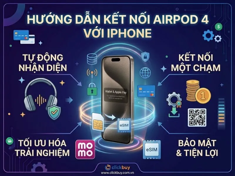 Hướng dẫn cách kết nối AirPod 4 với iPhone chi tiết