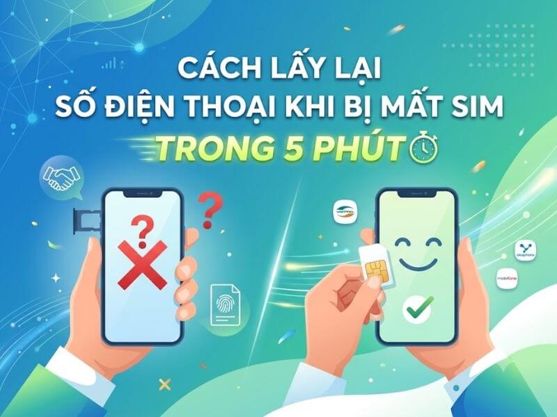 Cách lấy lại số điện thoại khi bị mất sim trong 5 phút