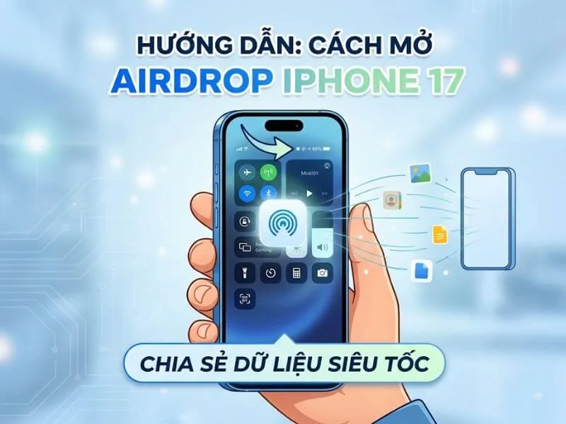 Hướng dẫn cách mở AirDrop iPhone 17 nhanh chóng