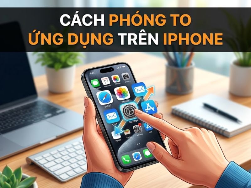 Cách phóng to ứng dụng trên iPhone đơn giản, dễ làm