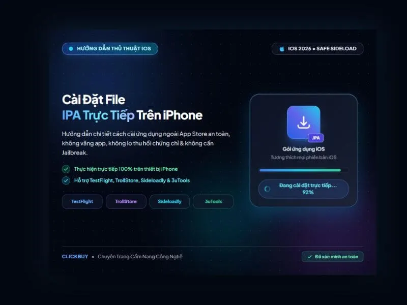 Hướng dẫn cài đặt file IPA trực tiếp trên iPhone chi tiết từ A - Z
