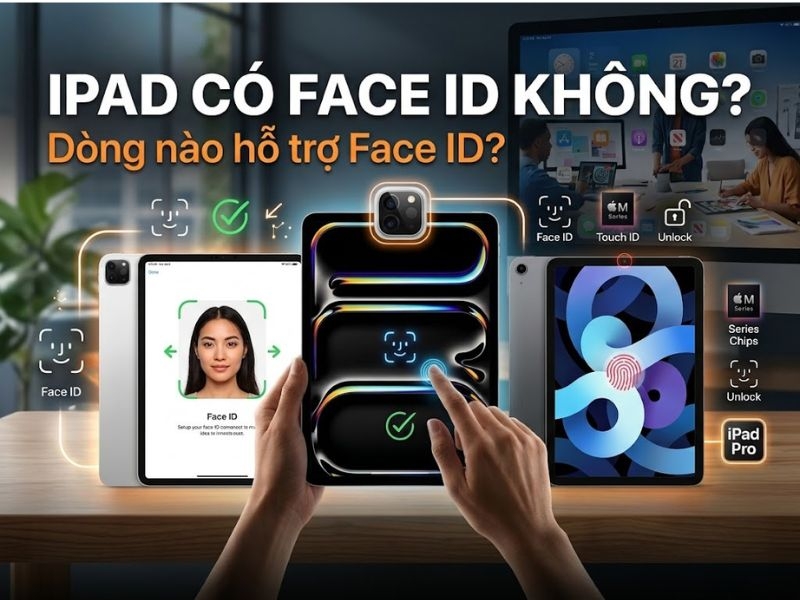 iPad có Face ID không? Dòng nào hỗ trợ Face ID?