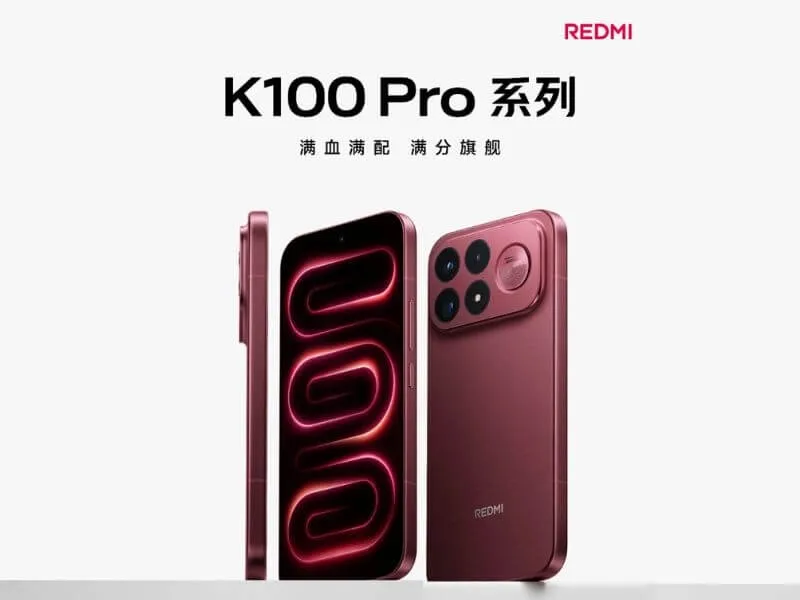 Redmi K100 Pro ra mắt: Pin 8.580mAh, màn 185Hz