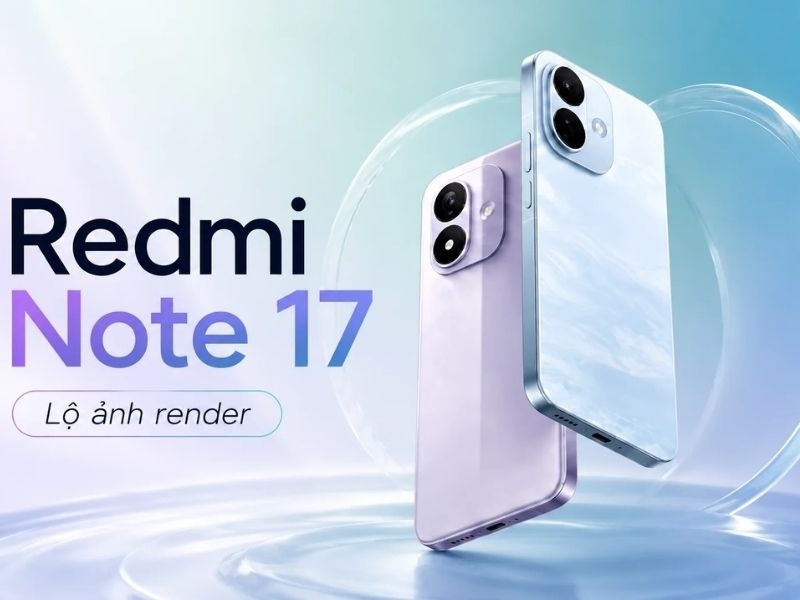Rò rỉ ảnh render Redmi Note 17 hé lộ cụm camera mới