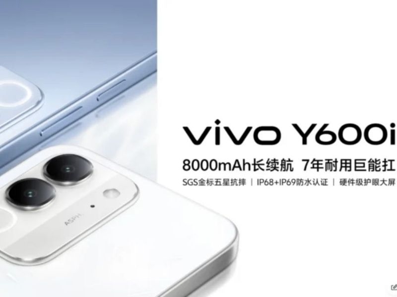 vivo Y600i ra mắt với pin khủng 8000mAh siêu bền bỉ