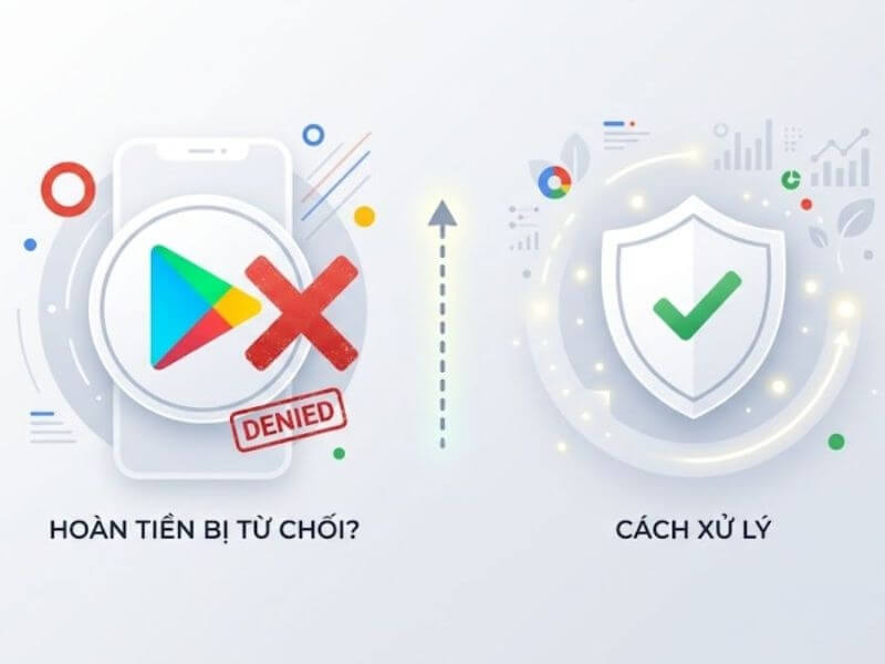 Yêu cầu hoàn tiền Google Play bị từ chối: Phải làm sao?