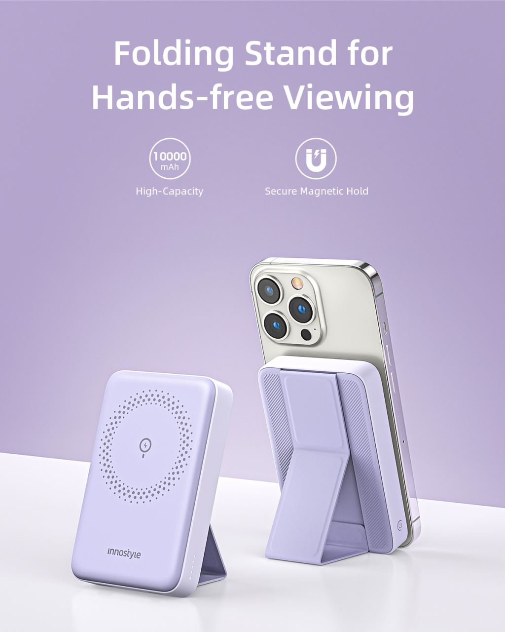 SẠC DỰ PHÒNG INNOSTYLE POWERMAG 15W 2 IN 1 STAND 10000 MAH PD 20W – IS20PD-47515
