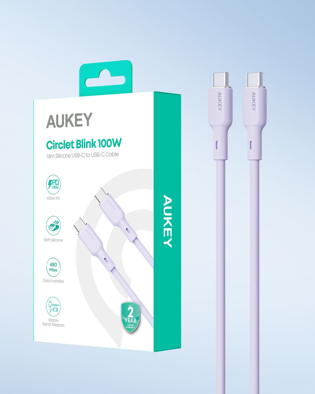 Cáp Aukey C-C 100W 1.8m CB-SCC102-48004